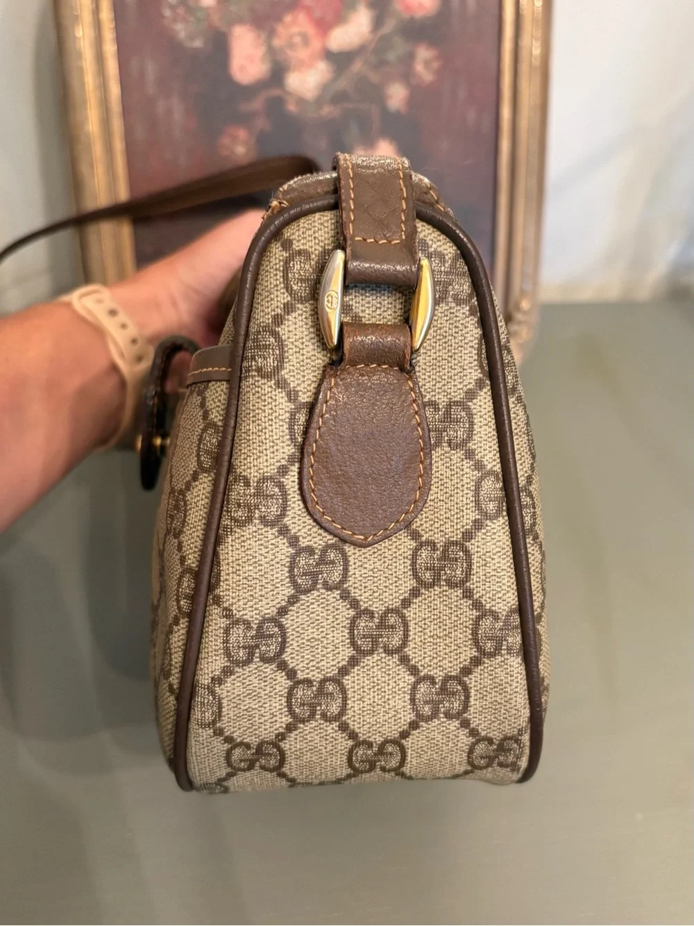 Vintage Gucci GG Sherry line Web Stripe Crossbody